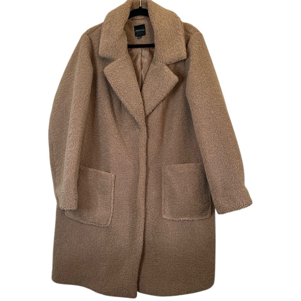 Lane Bryant 14/16 Oversized Teddy Coat Button Closure Two Large Pockets COZY